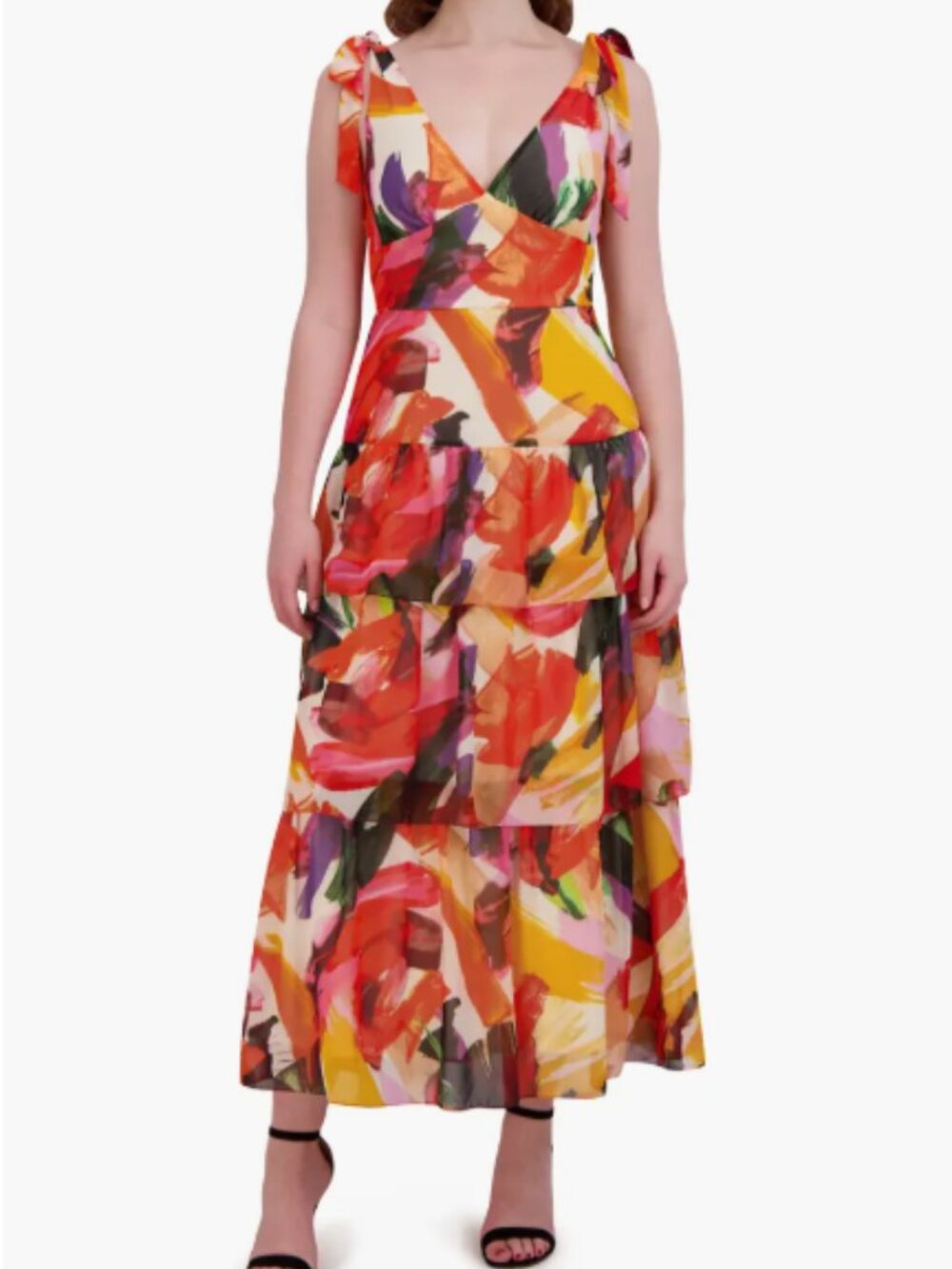 Nordstrom Colorful Tiered Midi Dress
